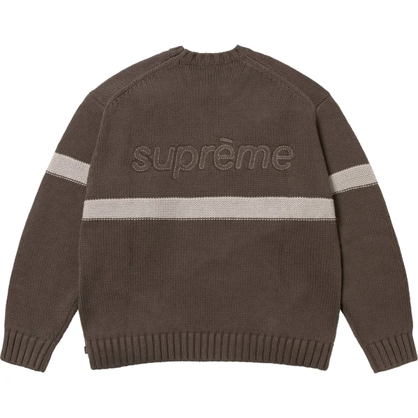 Supreme Tonal Appliqué Sweater - Brown (front)