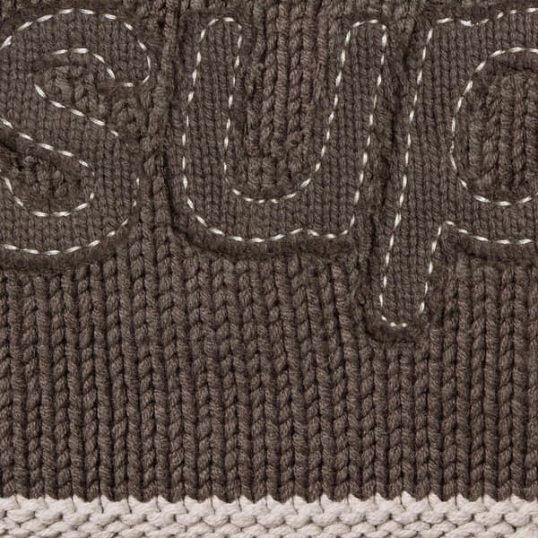 Supreme Tonal Appliqué Sweater - Brown (front)