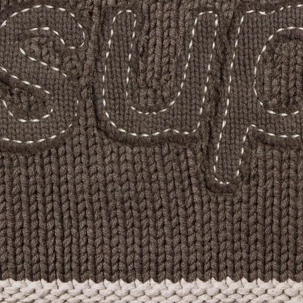 Supreme Tonal Appliqué Sweater - Brown (front)