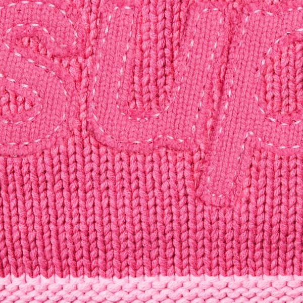Supreme Tonal Appliqué Sweater - Dark Pink (front)