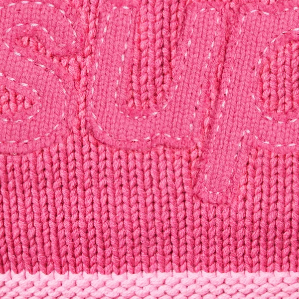 Supreme Tonal Appliqué Sweater - Dark Pink (front)