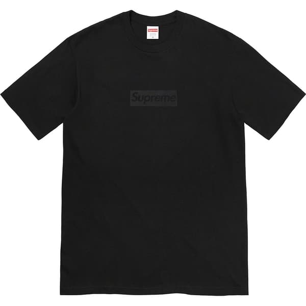 Supreme Tonal Box Logo Tee - Black (front)