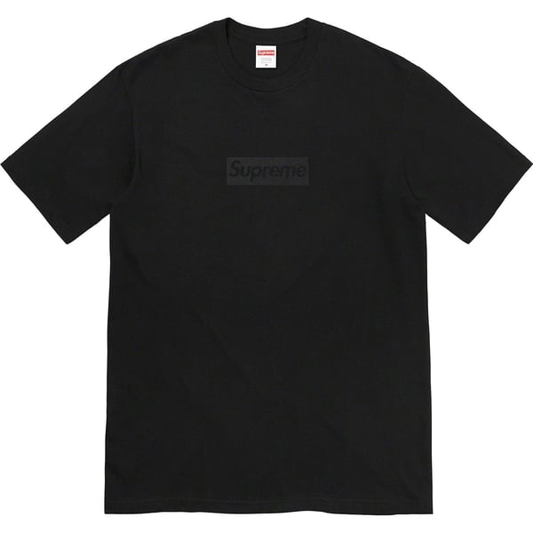 Supreme Tonal Box Logo Tee - Black (front)