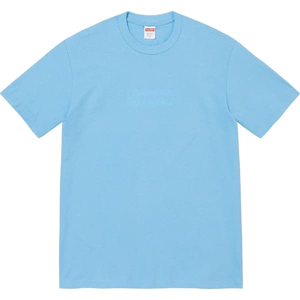 Supreme Tonal Box Logo Tee - Bright Blue (front)