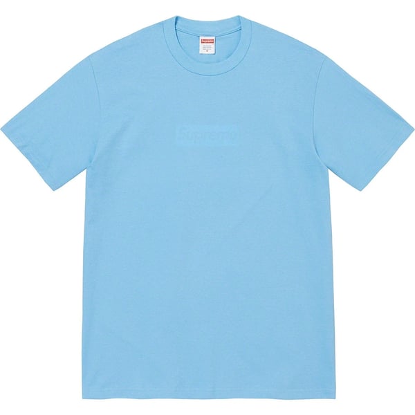 Supreme Tonal Box Logo Tee - Bright Blue (front)