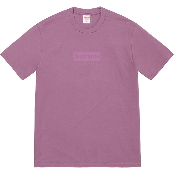 Supreme Tonal Box Logo Tee - Dusty Purple (front)