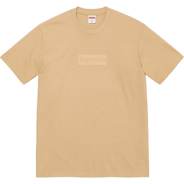 Supreme Tonal Box Logo Tee - Khaki (front)