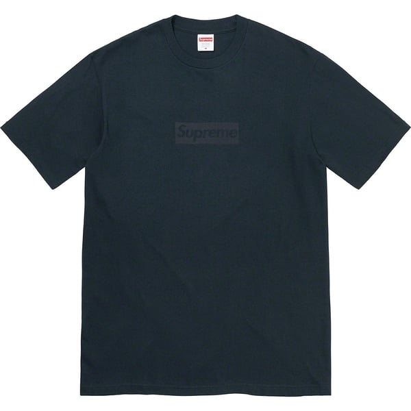 Supreme Tonal Box Logo Tee - Navy (front)