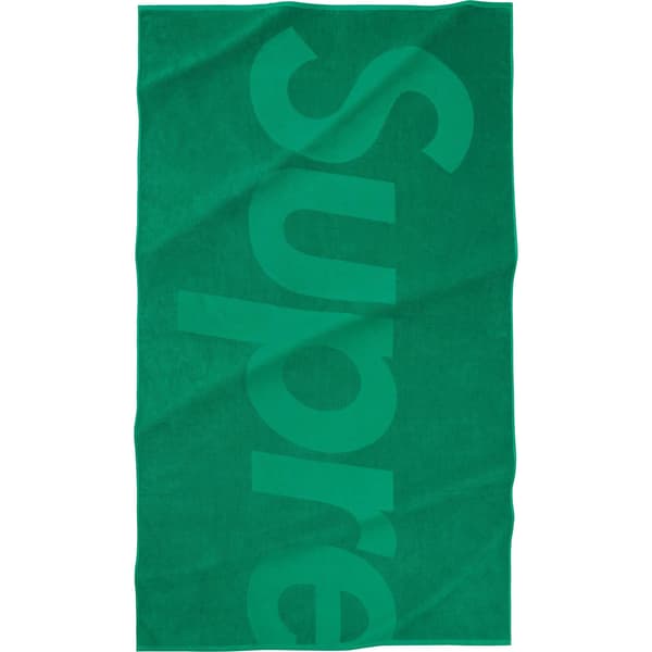 Supreme Tonal Logo Towel - Green (front)