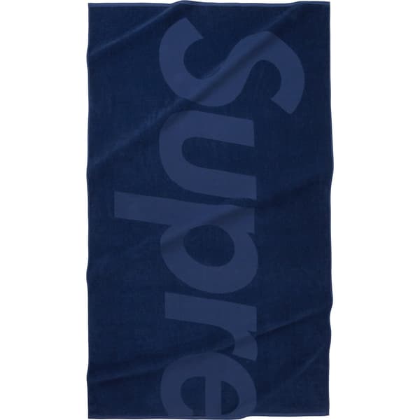 Supreme Tonal Logo Towel - Navy (front)