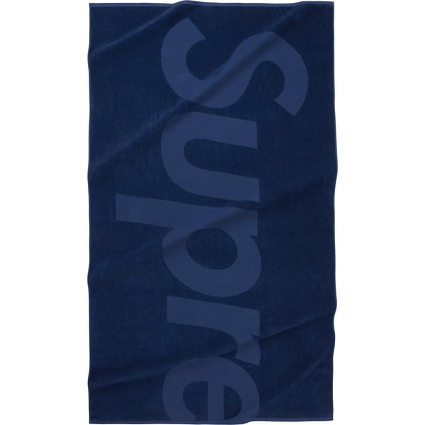 Supreme Tonal Logo Towel - Navy (front)