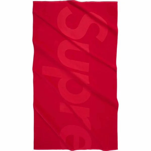 Supreme Tonal Logo Towel - Red (front)