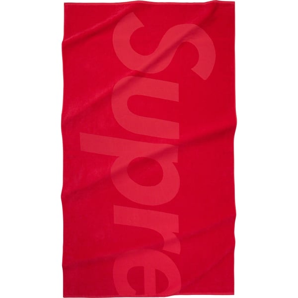 Supreme Tonal Logo Towel - Red (front)