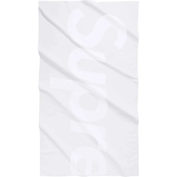 Supreme Tonal Logo Towel - White (front)