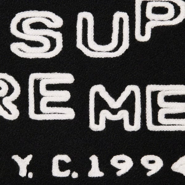 Supreme Tourist Varsity Jacket - Black (front)