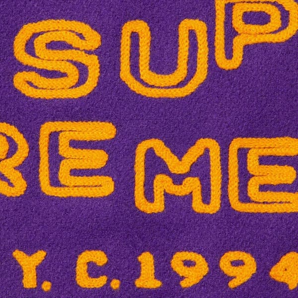 Supreme Tourist Varsity Jacket - Purple (front)