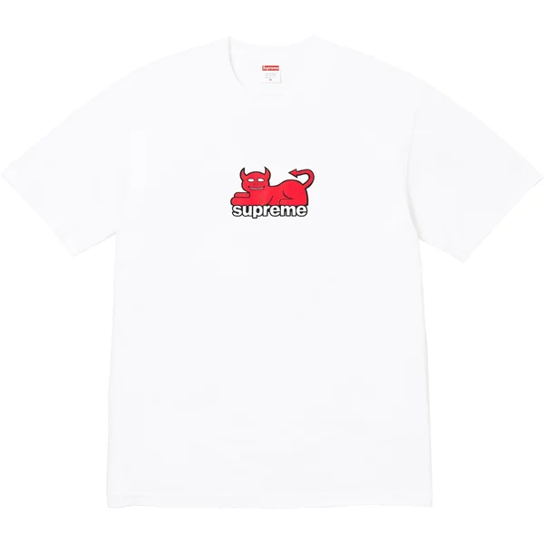 Supreme Toy Machine Devil Cat Tee - White (front)