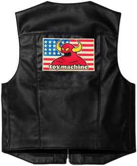 Supreme Toy Machine Faux Leather Vest Black