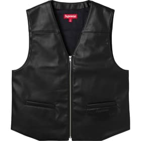 Supreme Toy Machine Faux Leather Vest Black