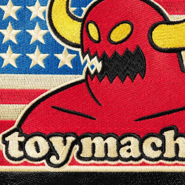 Supreme Toy Machine Faux Leather Vest - Black (front)