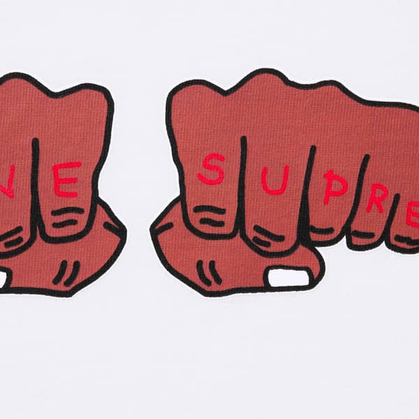 Supreme Toy Machine Fist Tee - White (front)