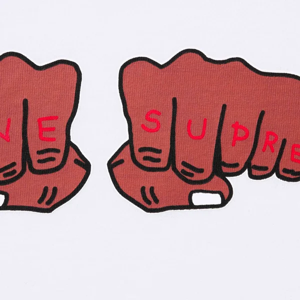 Supreme Toy Machine Fist Tee - White (front)