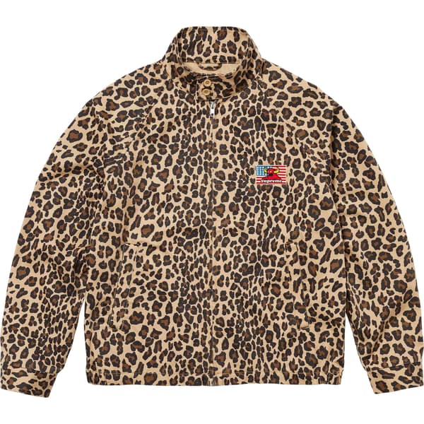 Supreme Toy Machine Harrington Jacket - Leopard (front)