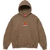 Supreme Toy Machine Hooded Sweatshirt - Dusty Brown (front)
