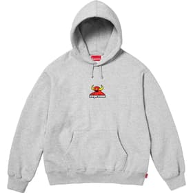 Supreme Toy Machine Hooded Sweatshirt Heather Grey