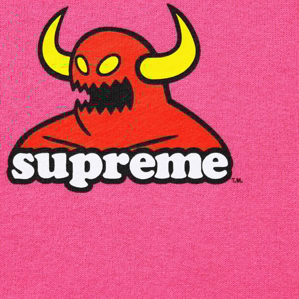 Supreme Toy Machine Hooded Sweatshirt - Magenta (front)