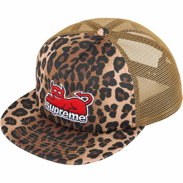 Supreme Toy Machine Mesh Back 5-Panel - Leopard (front)