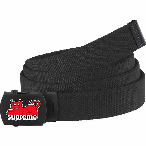 Supreme Toy Machine Webbing Belt - Black (front)