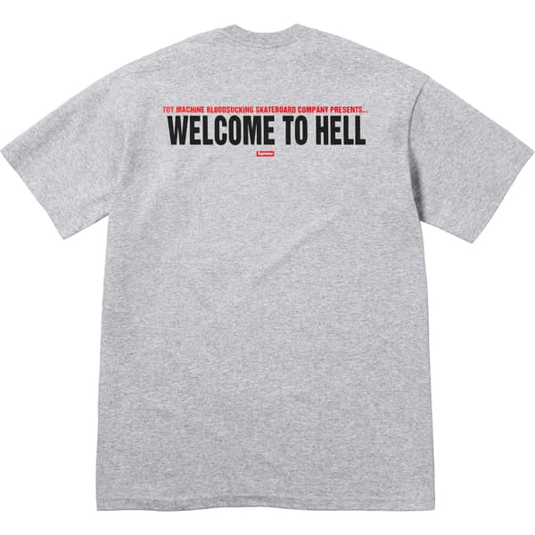 Supreme Toy Machine Welcome To Hell Tee - Heather Grey (front)