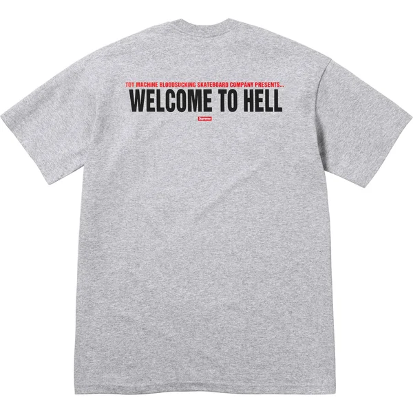 Supreme Toy Machine Welcome To Hell Tee - Heather Grey (front)
