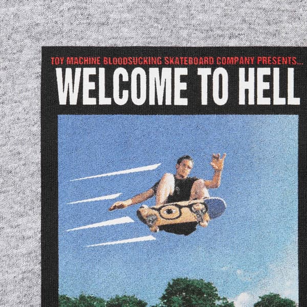 Supreme Toy Machine Welcome To Hell Tee - Heather Grey (front)