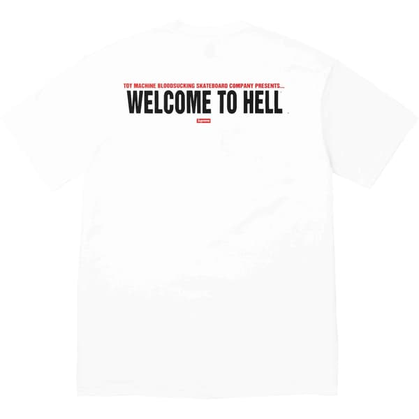Supreme Toy Machine Welcome To Hell Tee - White (front)