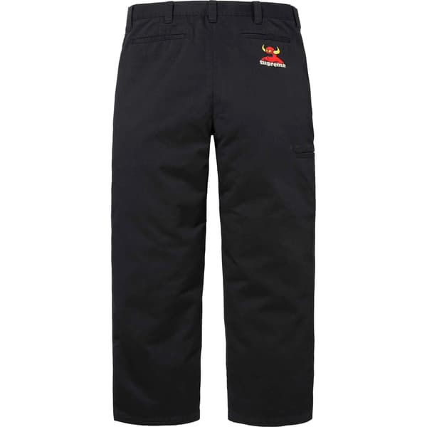 Supreme Toy Machine Work Pant - Black (front)