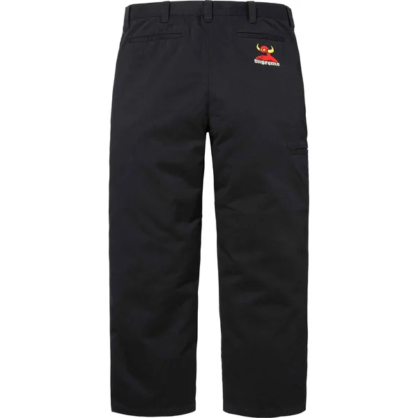 Supreme Toy Machine Work Pant - Black (front)