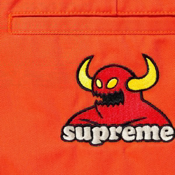 Supreme Toy Machine Work Pant - Bright Orange (front)