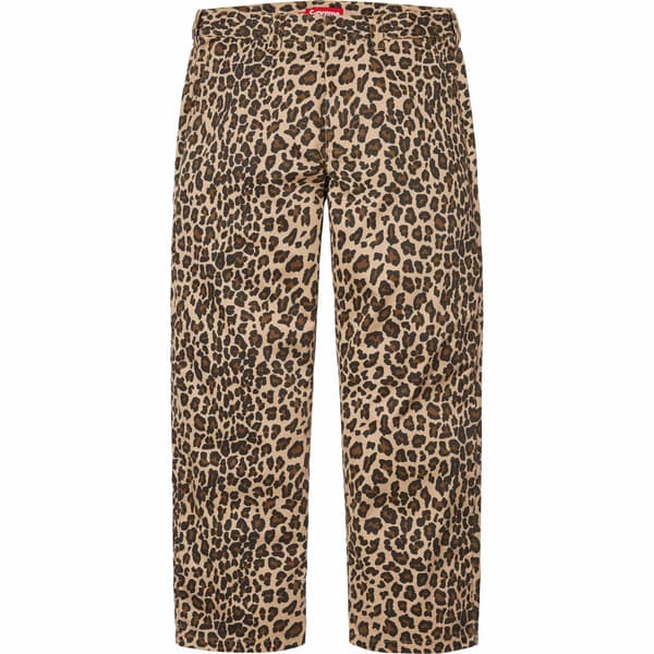 Supreme Toy Machine Work Pant - Leopard (front)