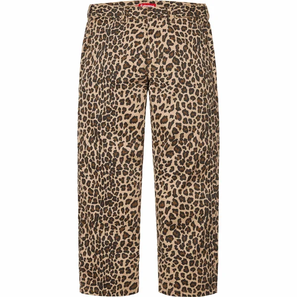 Supreme Toy Machine Work Pant - Leopard (front)