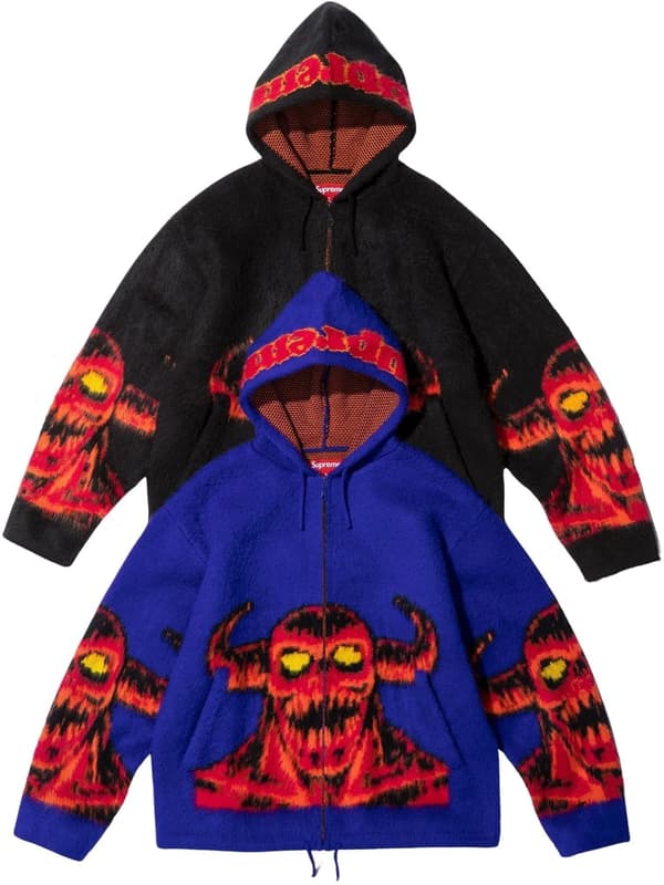 Supreme Toy Machine Zip Up Hooded Sweater - Product Image