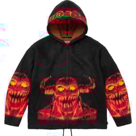 Supreme Toy Machine Zip Up Hooded Sweater Black