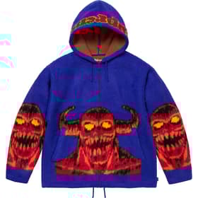 Supreme Toy Machine Zip Up Hooded Sweater Blue