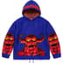 Supreme Toy Machine Zip Up Hooded Sweater - Blue (front)