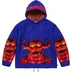 Supreme Toy Machine Zip Up Hooded Sweater - Blue (front)