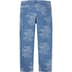 Supreme Trademark Jacquard Baggy Jean - Washed Blue (front)
