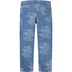 Supreme Trademark Jacquard Baggy Jean - Washed Blue (front)