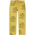 Supreme Trademark Jacquard Baggy Jean - Washed Yellow (front)