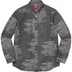 Supreme Trademark Jacquard Denim Shirt - Washed Black (front)